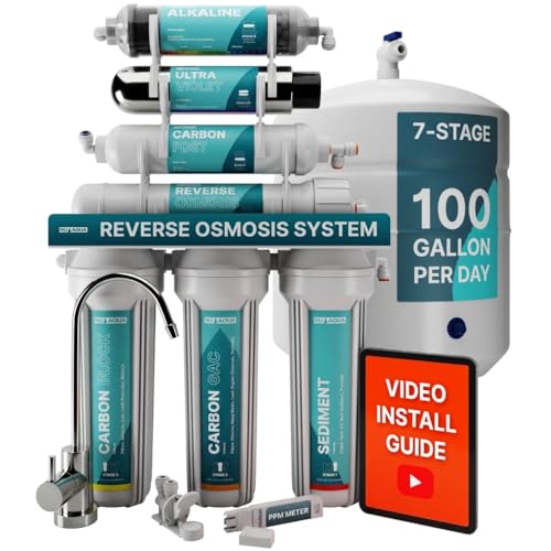 7 Stage UV Alkaline Under Sink Reverse Osmosis Water Filter System