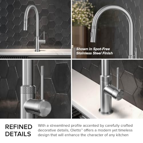 Brushed Gold 17 in Pull Down Kitchen Faucet KPF