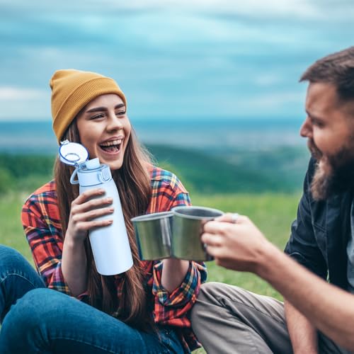 Insulated Water Bottle 18 oz with Dustproof Lid