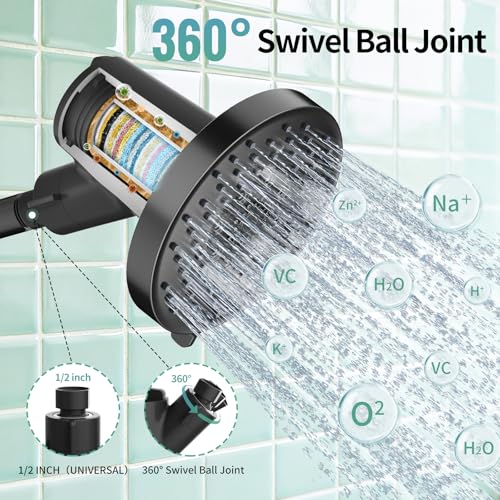 5.5 Inch Filtered Shower Head with Filters