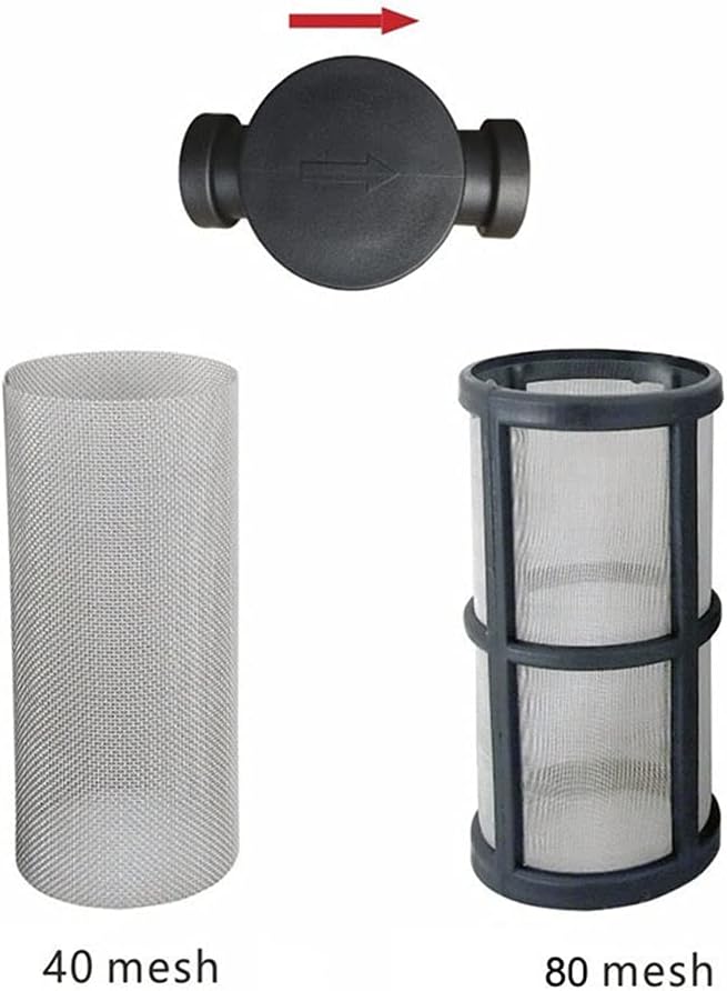 Pipeline Filter,Inline Mesh Screen, 1pcs Garden Watering Filter, 1/2" 3/4" 1" Plastic Irrigation System Impurity Prefilter Aquaculture Household Water Pipe Strainer (Color:40 mesh, Size:3/4") ( Color