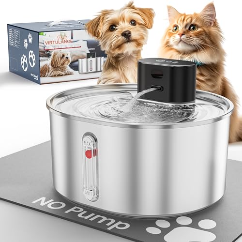 No Pump Cat Water Fountain with 3 Filter