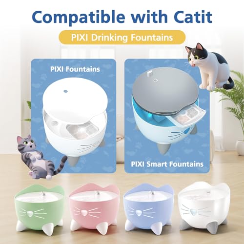 25 Pack Cat Fountain Filter Compatible with Catit PIXI Drinking Fountain (25 Count)
