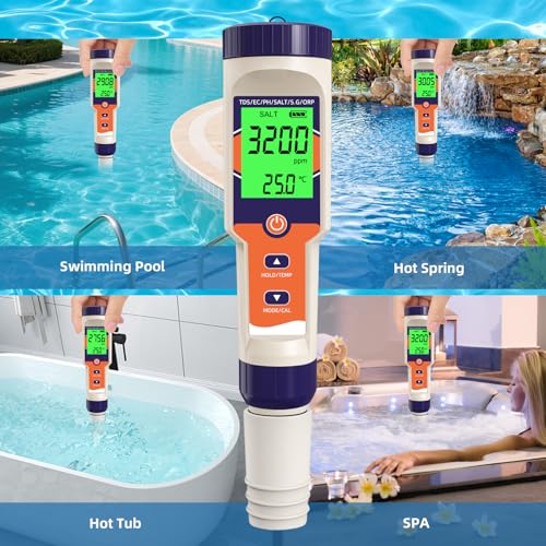 7-in-1 Digital Pool Salt Tester