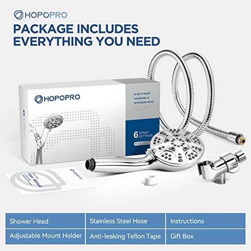 6 Mode High Pressure Handheld Shower Head Set