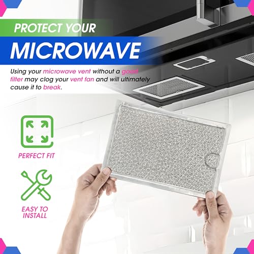 Microwave Filter 7.6” x 5.1” Fits GE WB06X10309 Oven Grease Filters (2 Count)