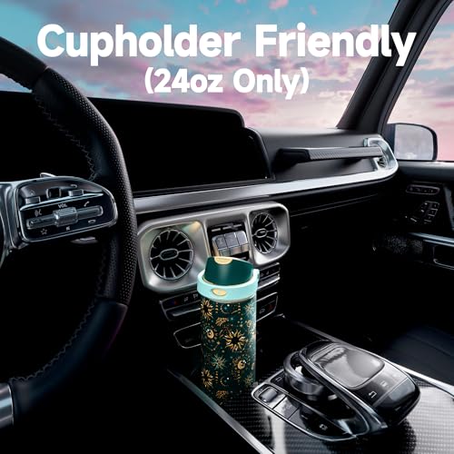24 oz Insulated Water Bottle with Straw