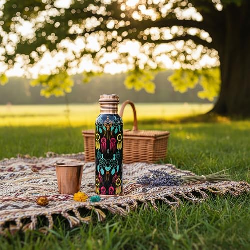 Pure Printed Copper Water Bottle