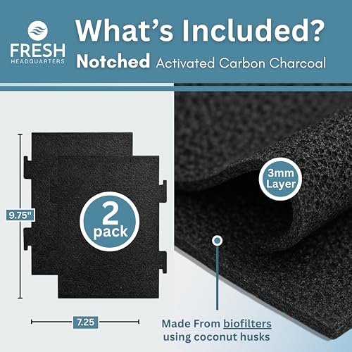 Notched Activated Carbon Microwave Hood Filters