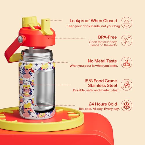 Kids Insualated Water Bottle with Straw