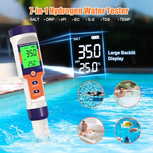 7-in-1 Digital Pool Salt Tester