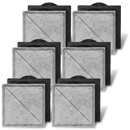 Cat Water Fountain Replacement Charcoal Filter Square (12 Count)