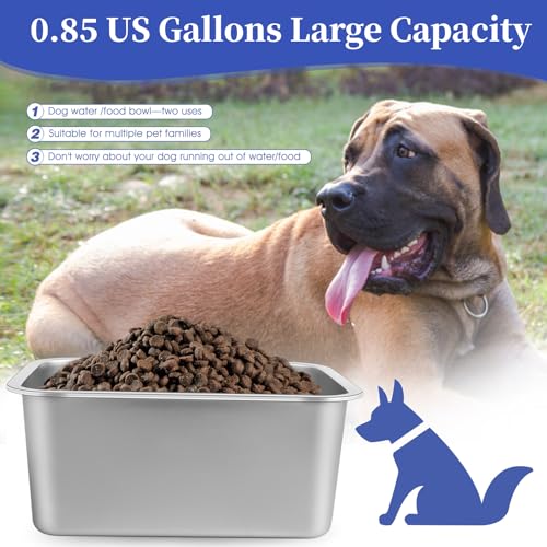0.85 Gallon Wide Dog Water Bowl