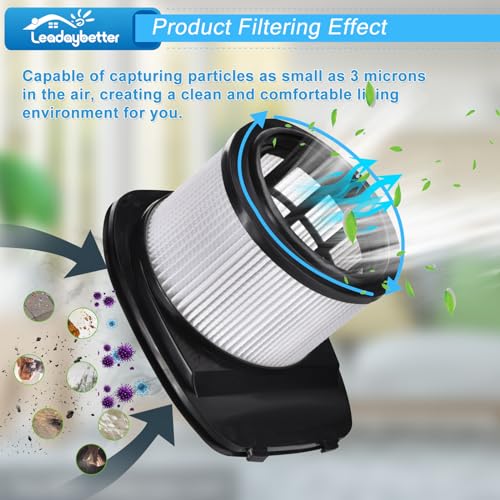 IZ462H Brush Filter Replacement for Shark IZ462H IZ483H IZ482H (12 Count)