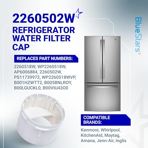 Ultra Durable WP2260518W 2260502W Refrigerator Water Filter Cap