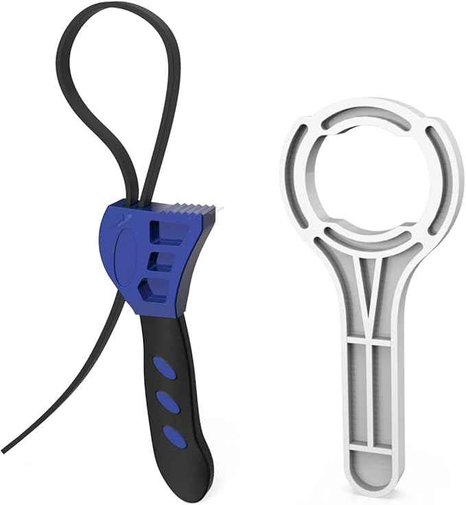 FRIZZLIFE Adjustable Rubber Strap Belt Wrench Kit For Water Filter MP99/MK99/MS99/MV99/TAM3/TAM4/FK99/SW/DW/TW Series Under Sink Filter