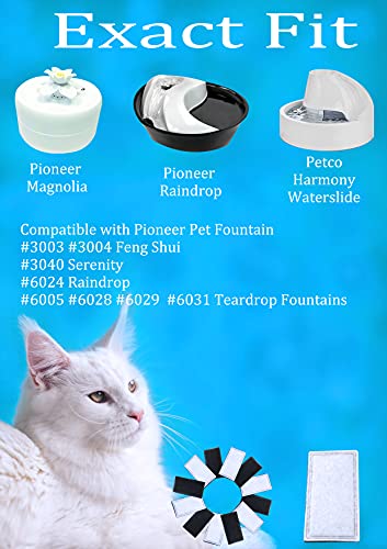 12X Charcoal Filters for Pioneer Raindrop Fountain pet fountain (12 Count)