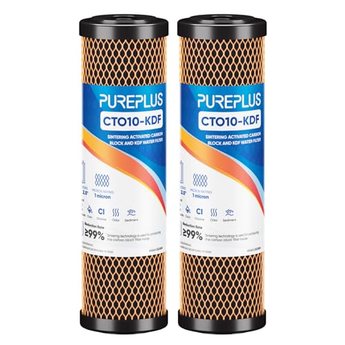 1 Micron 2.5"x10" Whole House Heavy Metal Removal Water Filter (2 Count)