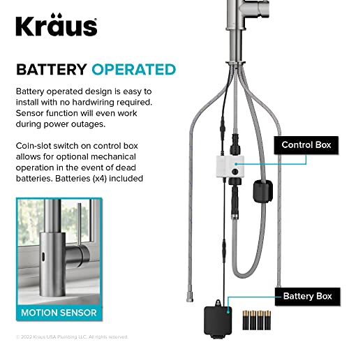 Stainless Steel 21 in Touchless Pull Down Faucet KSF
