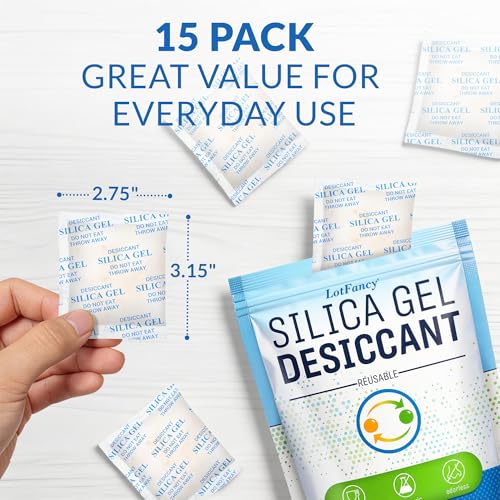 Silica Gel Packets 20 Gram 15 Pack (15 Count)