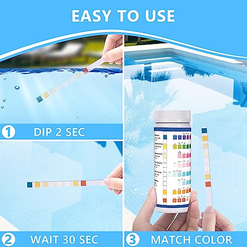 8 in 1 Salt Water Pool Testing Kit (125 Count)