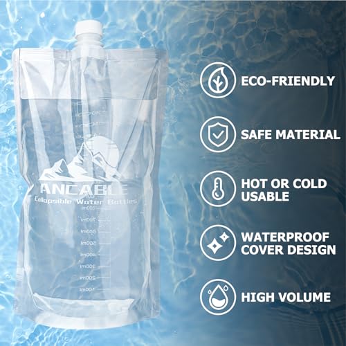 64oz Collapsible Water Bottles (6 Count)