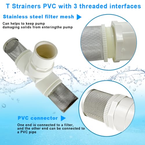 1 2" T Strainers steel filter cover connected to 1
