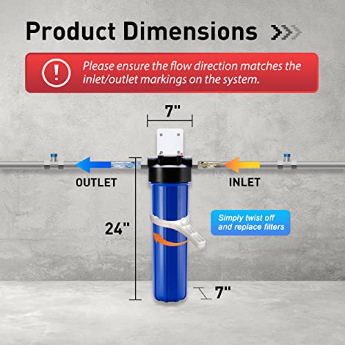 WGB12B 1 Stage Whole House Water Filtration System w