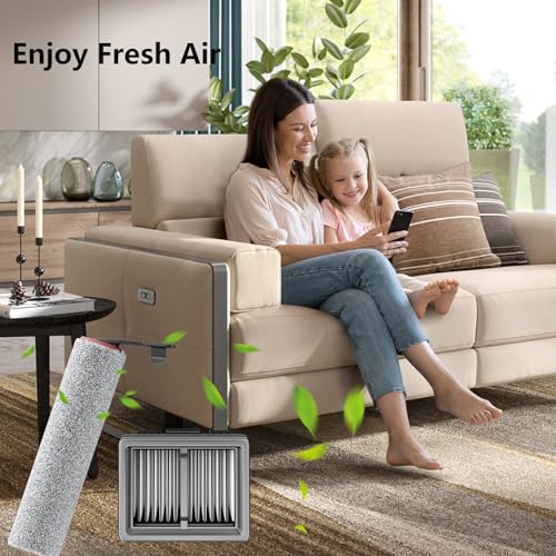Replacement Vacuum Filters Roller Brushes Compatible with Dreame H12 Pro Wet Dry Vacuum Cleaner (6 Count)