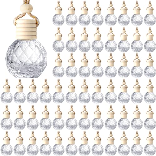 100 Pcs Car Diffuser Bottles Empty Bulk with Wood Cap (100 Count)