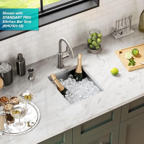 Oletto Single Handle Kitchen Bar Faucet in Spot Free Stainless Steel