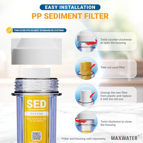 5 Micron 10 x 2.5 PP Sediment Water Filter Cartridge for Standard 10 (25 Count)