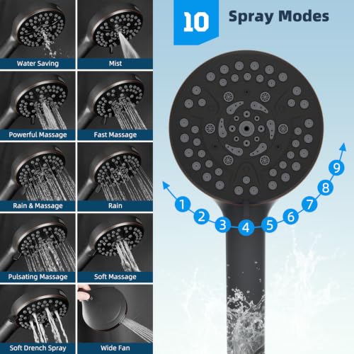 All Metal High Pressure Rainfall 12'' Shower Head with Handheld