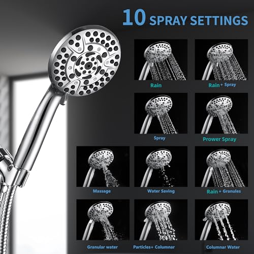 10 Spray Shower Head with Handheld
