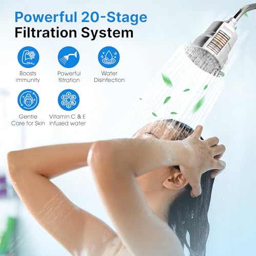 20 Stage Filtered Shower Head with High Pressure