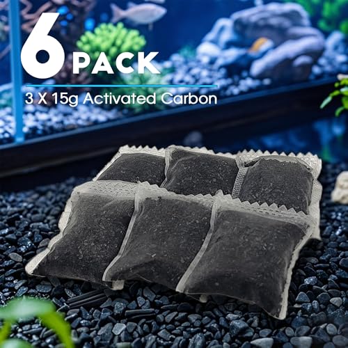 6PCS Activated Carbon Filter Media for Marineland Canister Filter (6 Count)
