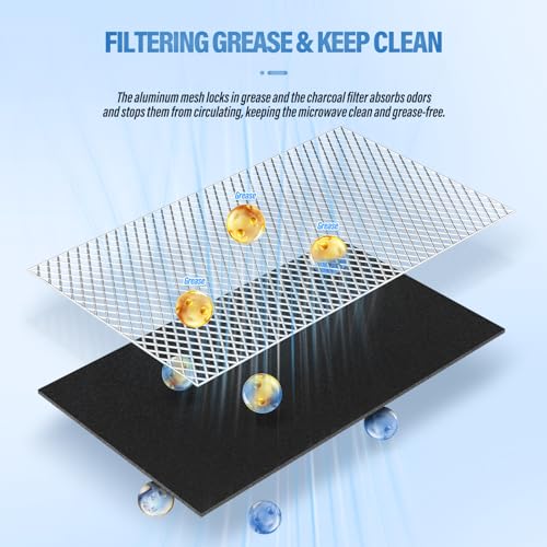 4Pcs Microwave Charcoal Filter Replacement for GE JX81C WB02X10776