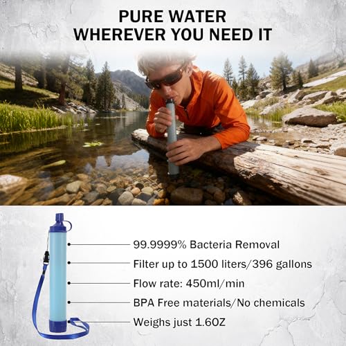 Survival Kit Survival Gear and Equipment 258 PCS with Water Filter