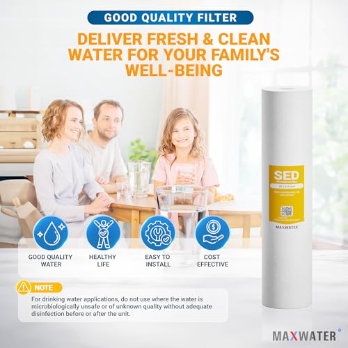 10 Micron 20 x 4.5 Sediment Filter 20 inch Whole House BB Water Filteration System Replacement Compatible Cartridge DGD (10 Count)