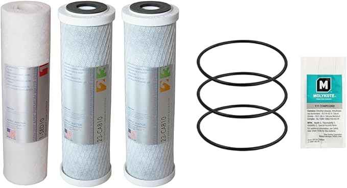 APEC Water Systems ULTIMATE Series US Made Stage 1, 2 & 3 Replacement Filter For Undersink System(FILTER-SET) + 3.5" O.D. Replacement ORing for Reverse Osmosis Water Filter Housings
