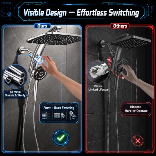 14" Luxurious Shower Head with Handheld