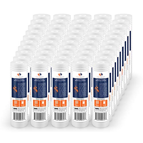 Whole House 1 Micron 10 x 2.5 PP Grooved Sediment Water Filter Cartridge Replacement Compatible with AP110