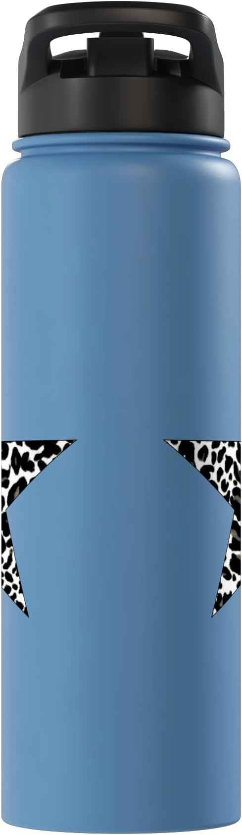 Star Shape - Cute Cheetah Leopard Print Graphic Stainless Steel Insulated Water Bottle