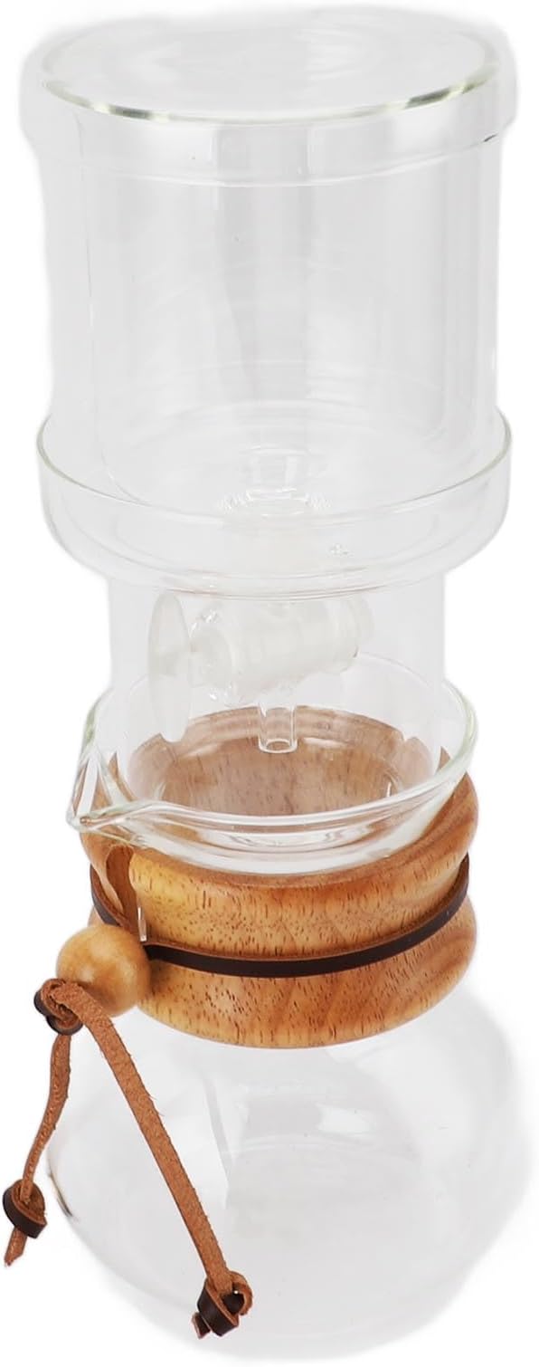 Ice Drip Coffee Maker, Clear Glass Cold Brew Set, Adjustable Water Flowing Maker with Portable Design, Ideal for Household & Tea Room, 400ml