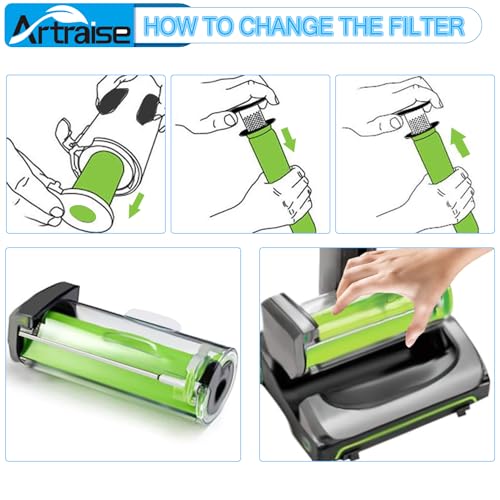 Air Ram Filter for Bissell AirRam 1984 2144 21448 Cordless Vacuum (4 Count)
