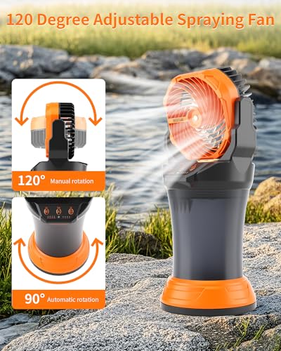 Portable Misting Fan with Large Battery Fan