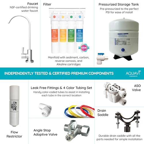 TWIST, 4-Stage Alkaline Reverse Osmosis Drinking Water Filter System, pH+ Remineralization RO Water Filter System Under Sink, Revitalize Your Drinking Water (6 Count)