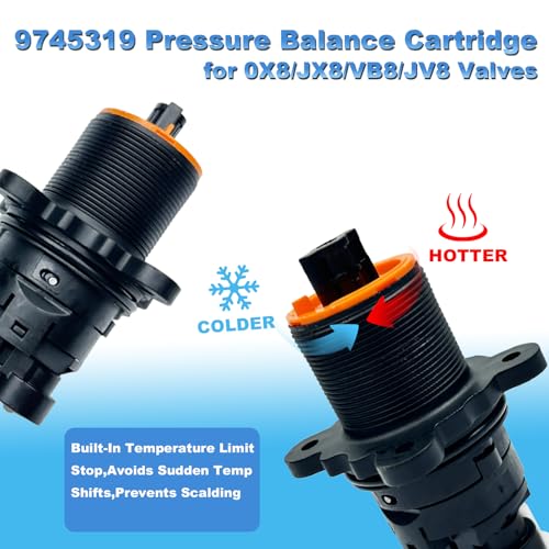 9745319 Pressure Balance Cartridge Universal Fit for Valves Faucets Shower Cartridge Replacement for 0X8