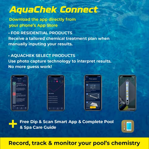SPA 6-in-1 Test Strips - Spa Test Strips for Total Bromine, Total Chlorine, Free Chlorine, pH, Total Alkalinity, and Total Hardness - Professional Water Quality Testing Kit (50 Strips) (50 Count)
