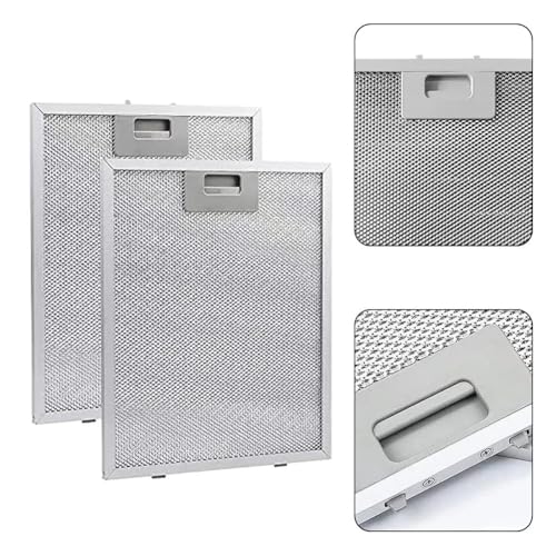 2pcs 12.63X10.23inchs Range Hood Filter Grease Filter Extractor Ventilation Aluminium Aspirator filter Mesh 320x260x9mm (2 Count)
